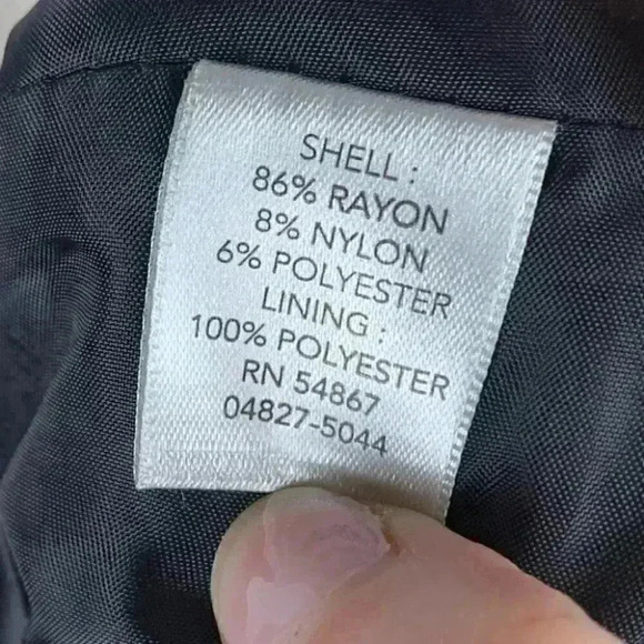 Christopher & Banks blazer XL black caramel brown metallic artsy paint splatter - Picture 8 of 9